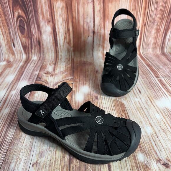 Keen Shoes - Keen ROSE Womens Size 7 Black Slingback Sandals Closed Toe Shoes Trail Hiking